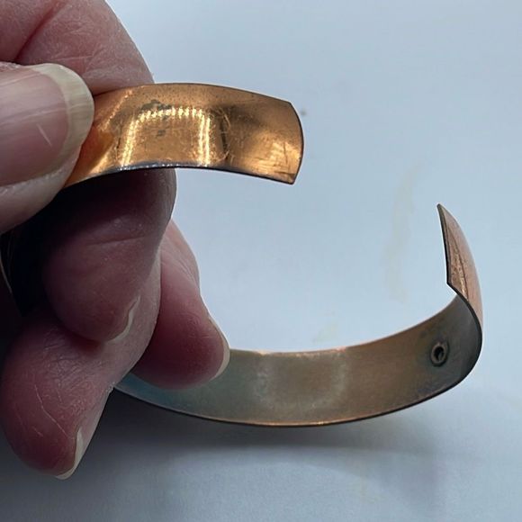 Vintage Copper cuff bracelet. Boho retro festival - Picture 6 of 7